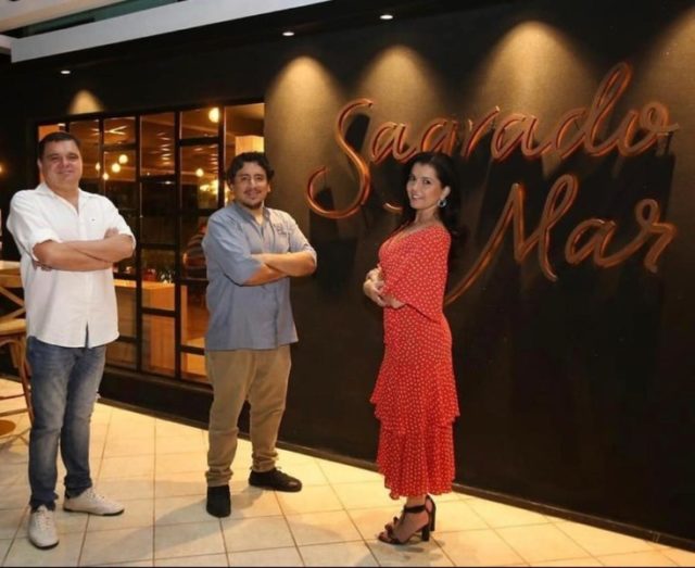 Antonio Carvalho, Chef Marco Espinoza e  Ivone Carvalho - proprietários do Sagrado Mar